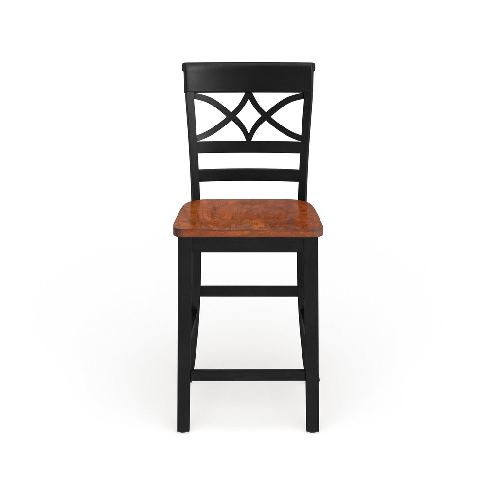 Black Duo-Tone Counter Chair Set of 2 O665