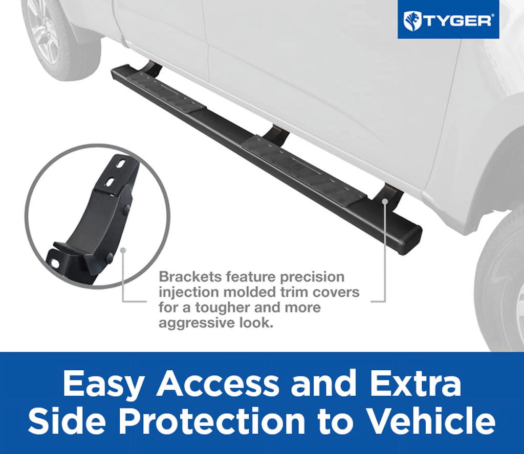 4" Riser Running Boards Side Step Rails Nerf Bars E105