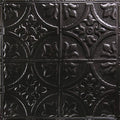 Textured Black Satin Nail Up Tin Ceiling Tile U271