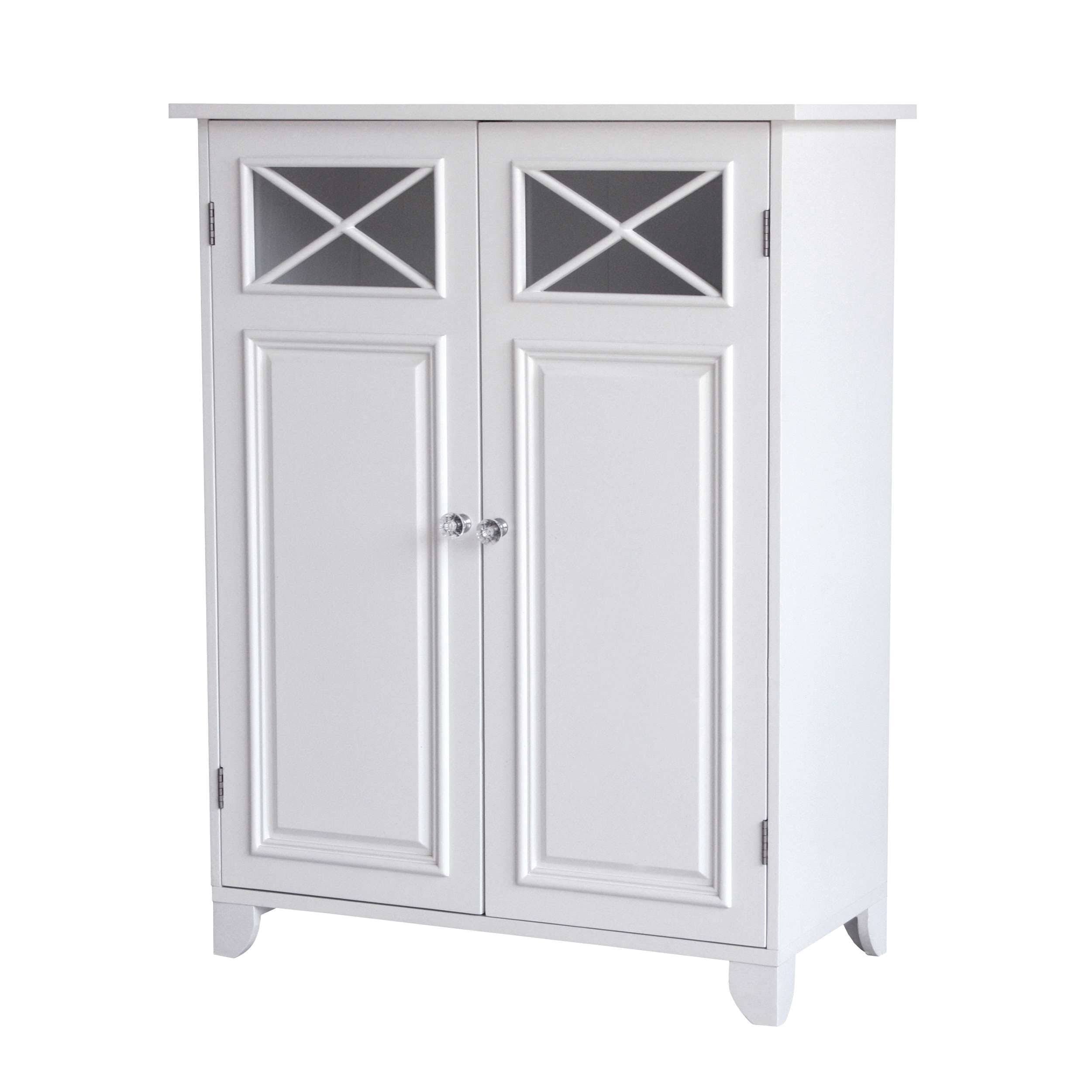 White Floor Cabinet with 2 Doors V1813
