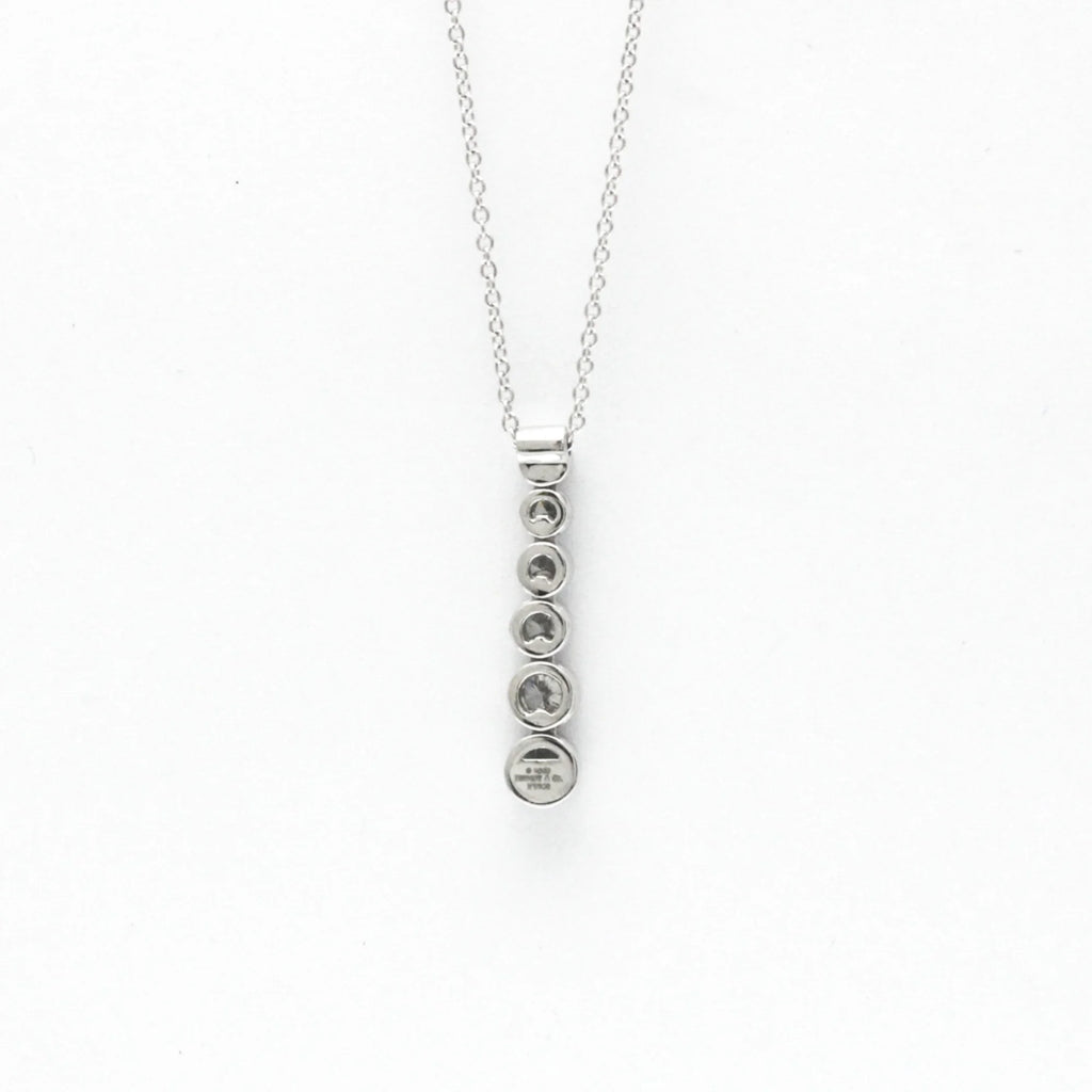 Platinum Diamond Drop Necklace V699