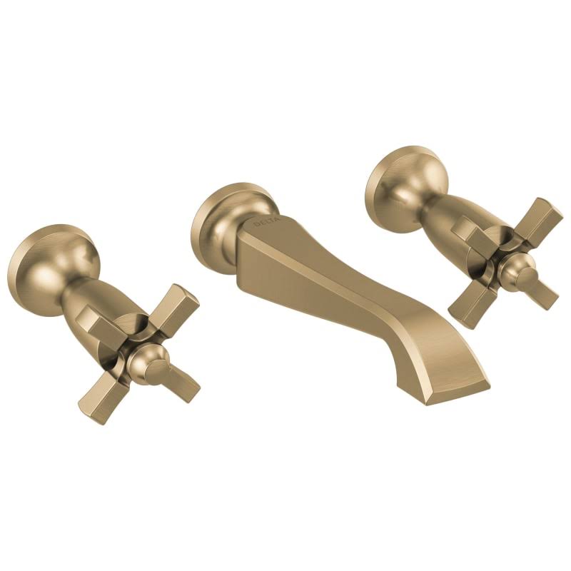 Bronze Wall Mounted Widespread Bathroom Faucet Trim S33412
