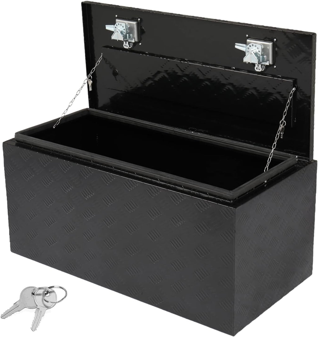 36 X 18 X 17 Inch Silver Aluminum Truck Bed Tool Box with Lock Latch N831865