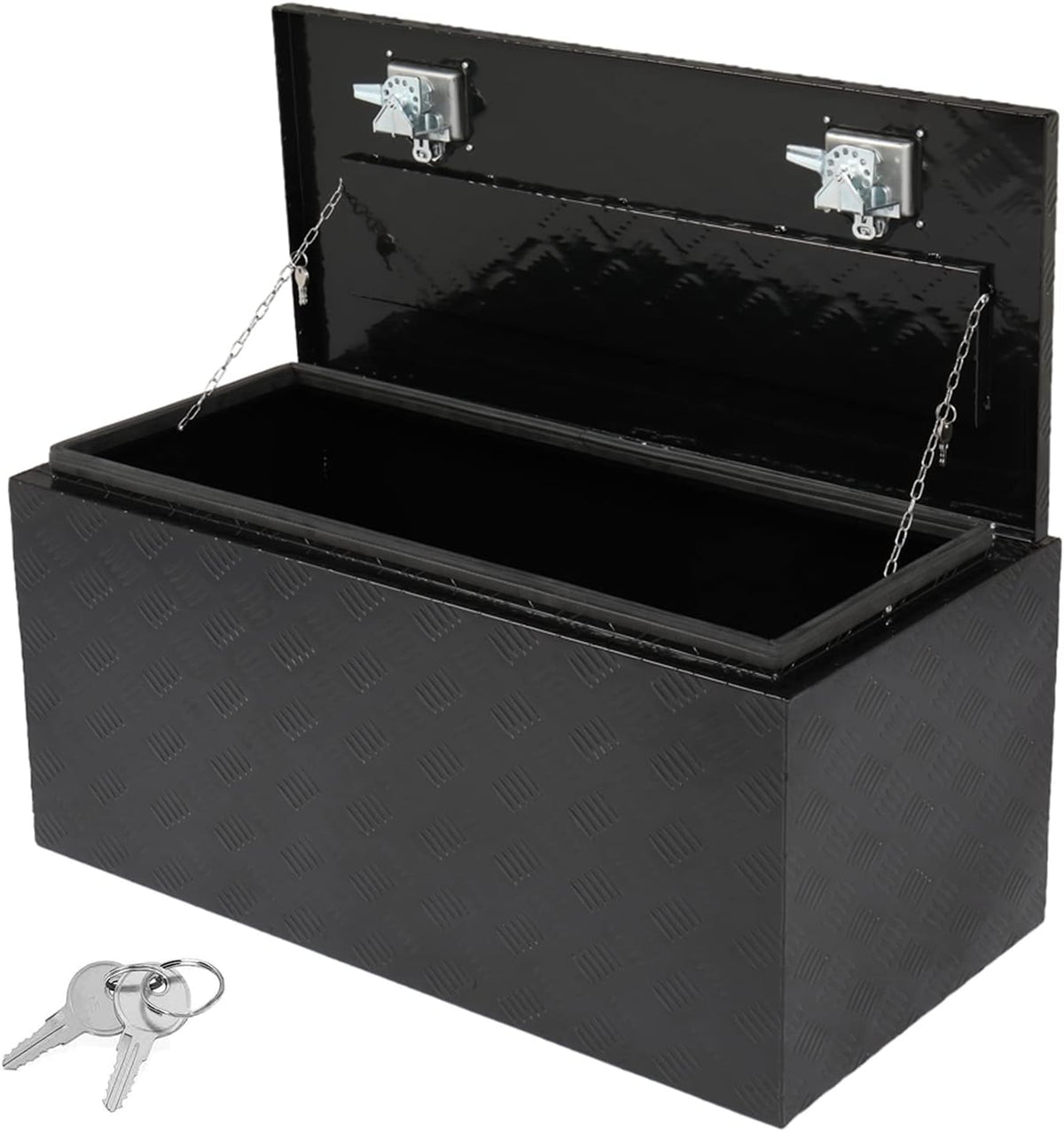 36 X 18 X 17 Inch Silver Aluminum Truck Bed Tool Box with Lock Latch N831865