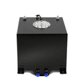 Black Aluminum Fuel Cell with Level Sender and Silver Cap B6791