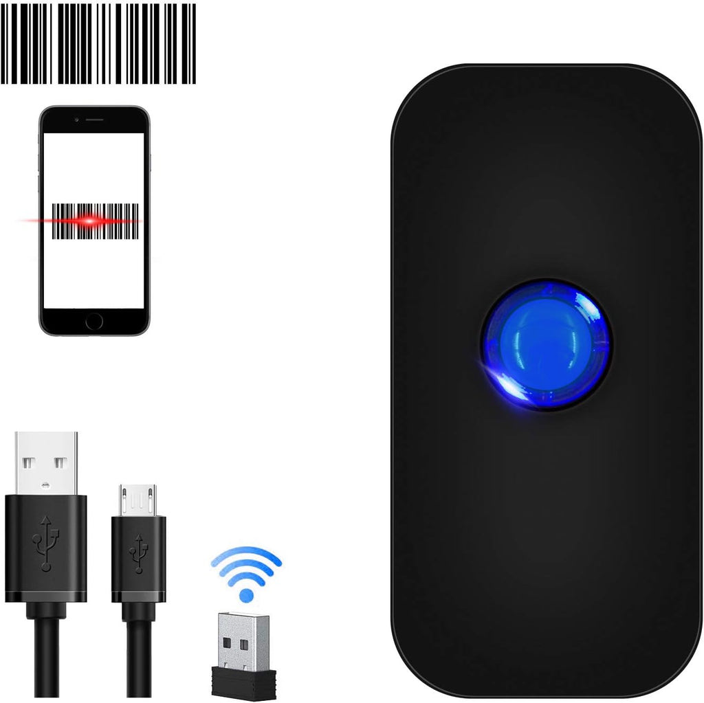 2D QR Desktop Barcode Scanner, Omnidirectional Hands-Free Automatic USB Barcode Reader, Pack of 2 Q59936