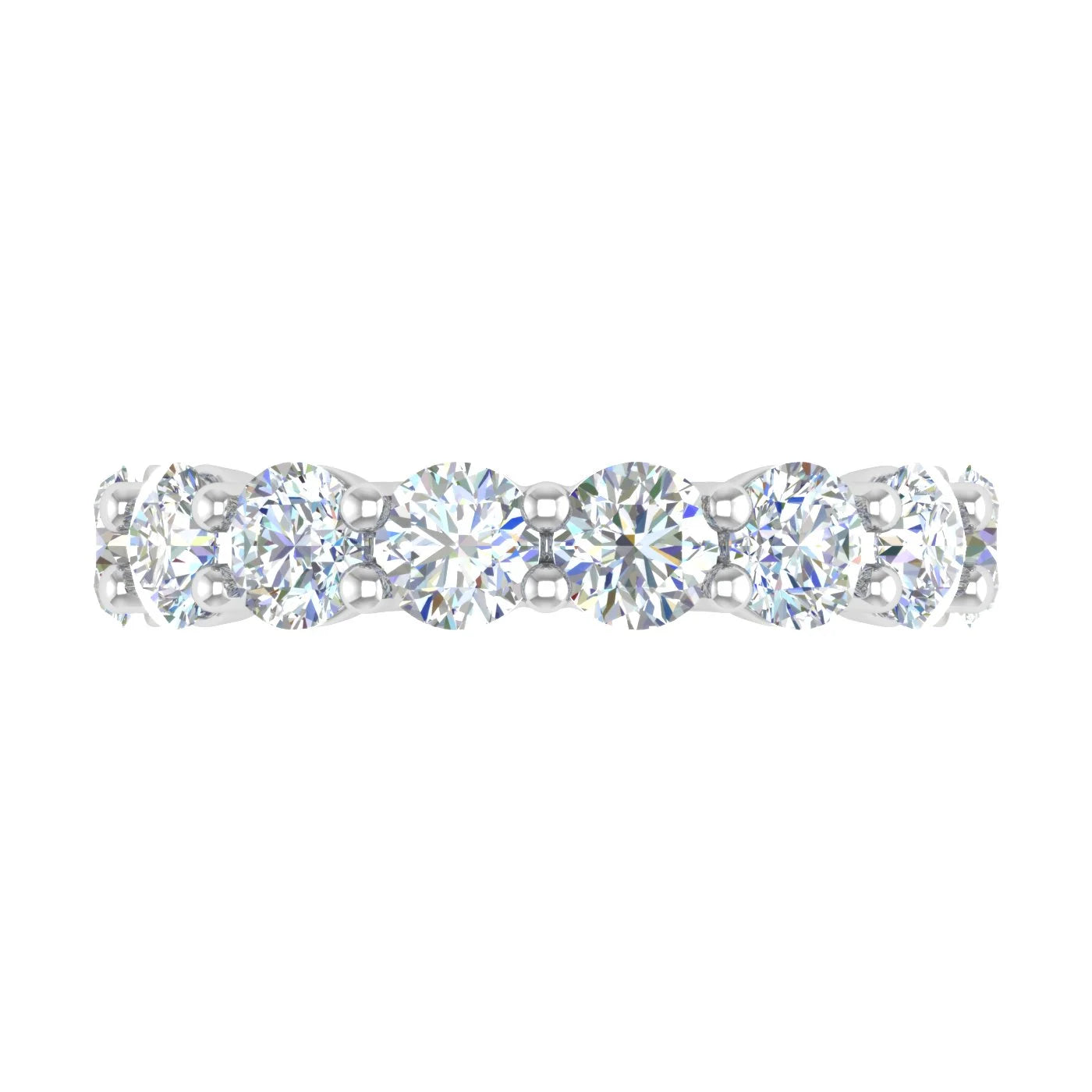 14K White Gold Diamond Eternity Wedding Band Ring W93723