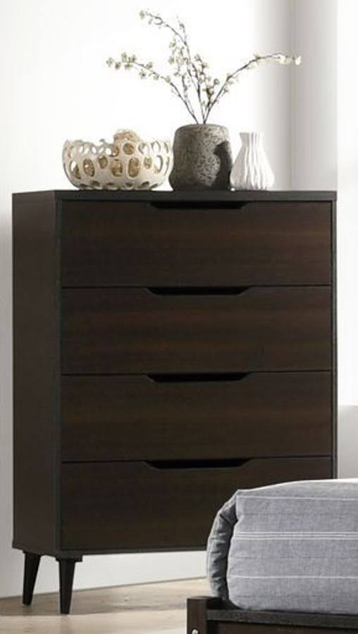 Espresso 4-Drawer Chest F221