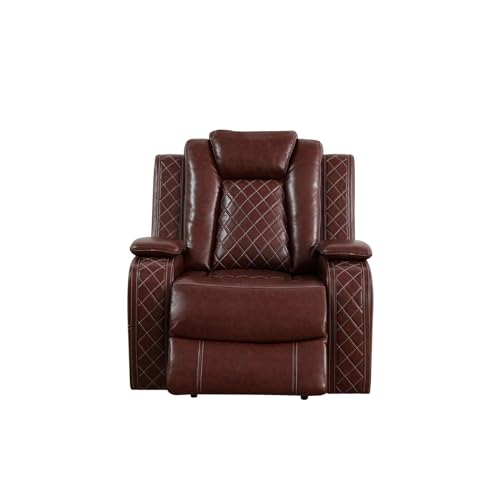 Brown Leather 3-Piece Recliner Sofa Set L68037