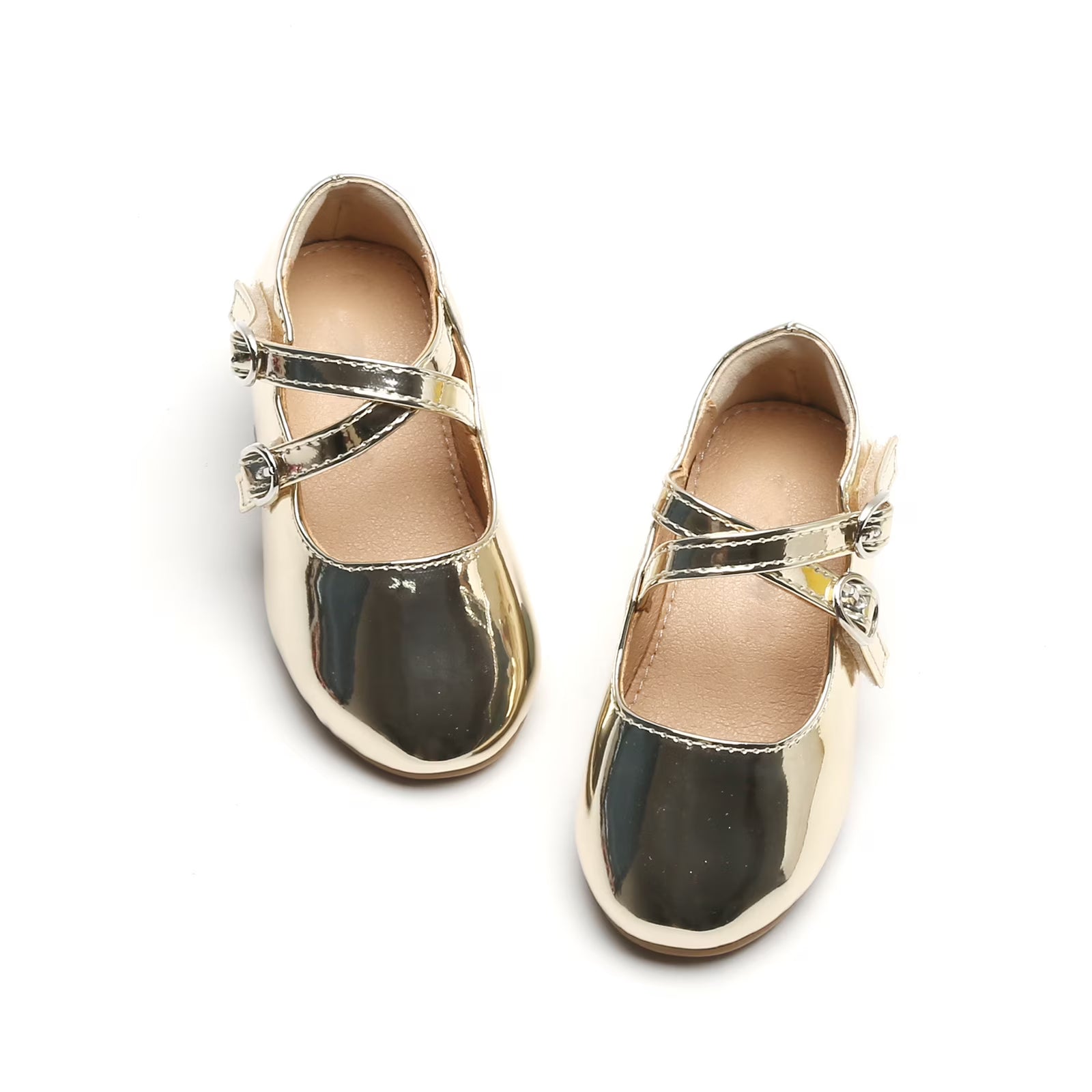 Gold Toddler 7M Ballet Mary Jane Dress Shoes W19280