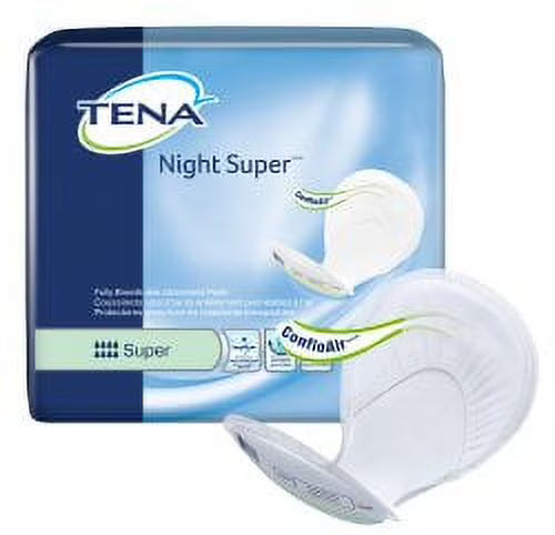 TENA Night Super 27 Inch Length Heavy Absorbency Disposable Bladder Control Pad Pack of 24 M376015