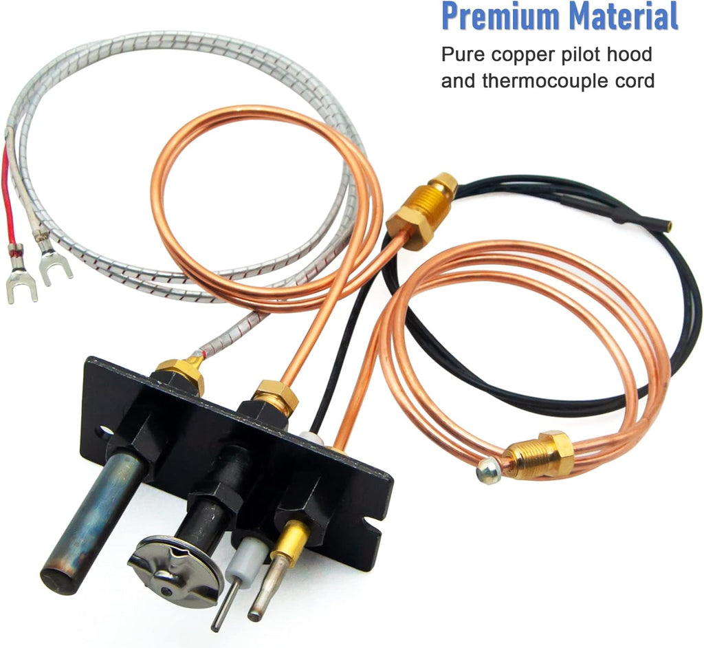 Propane and Natural Gas 3 Way Pilot Assembly for Fireplace and Stoves Y40830