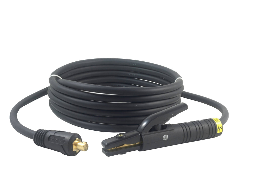 200 Amp Welding Ground Clamp Lead Assembly with Dinse Connector and #2 AWG Cable (75 Feet) E21920