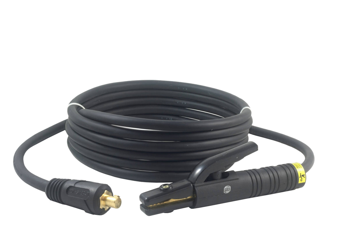 200 Amp Welding Ground Clamp Lead Assembly with Dinse Connector and #2 AWG Cable (75 Feet) E21920