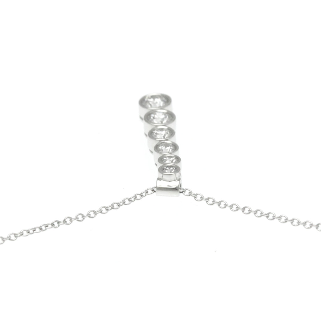 Platinum Diamond Drop Necklace V699