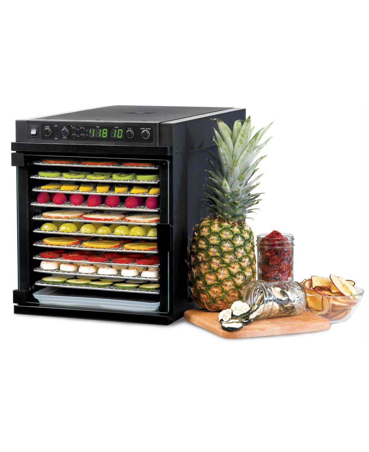 Digital Food Dehydrator with Stainless Steel Trays E100
