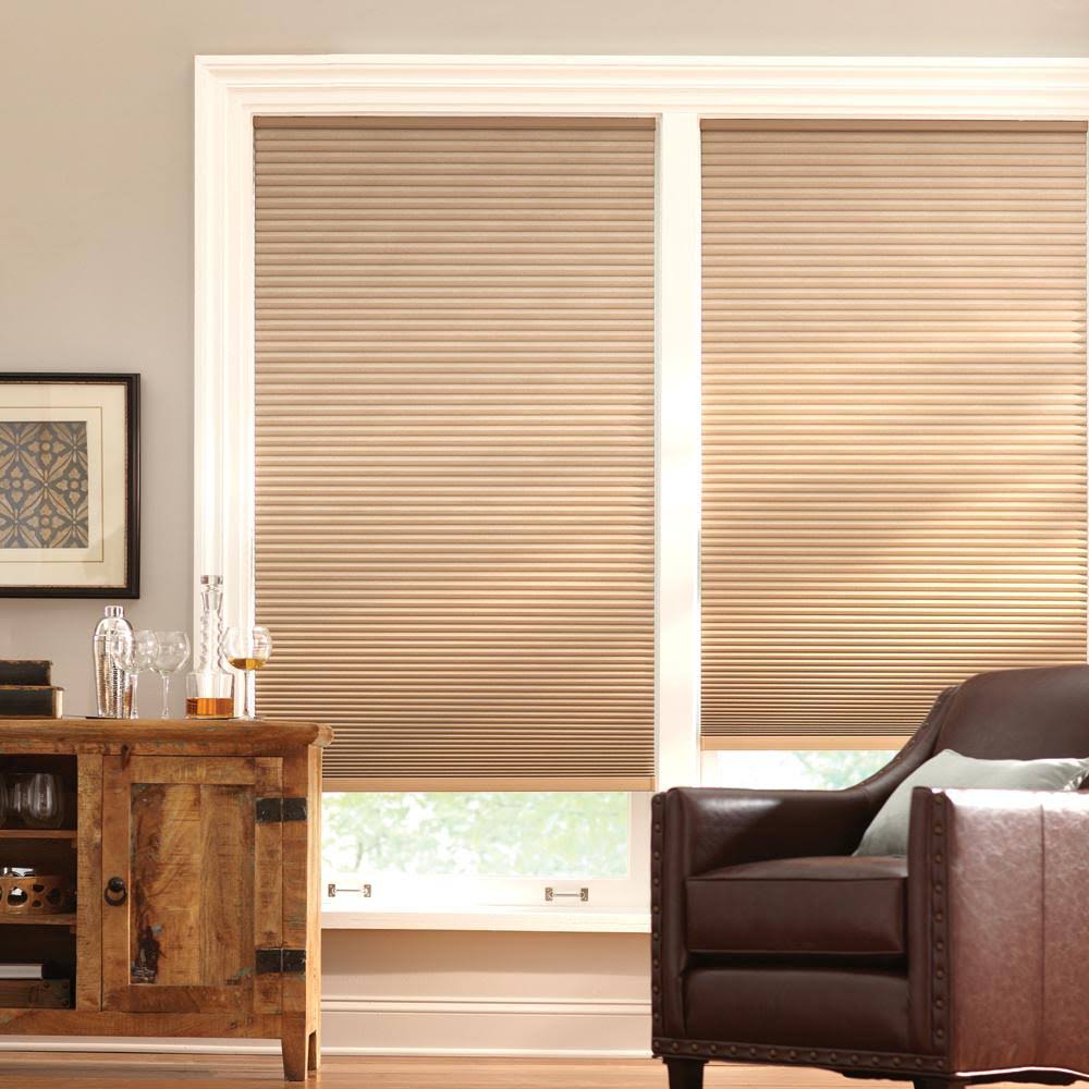 Latte Cordless Blackout Cellular Shade 36.25 in. W x 64 in. L P260676