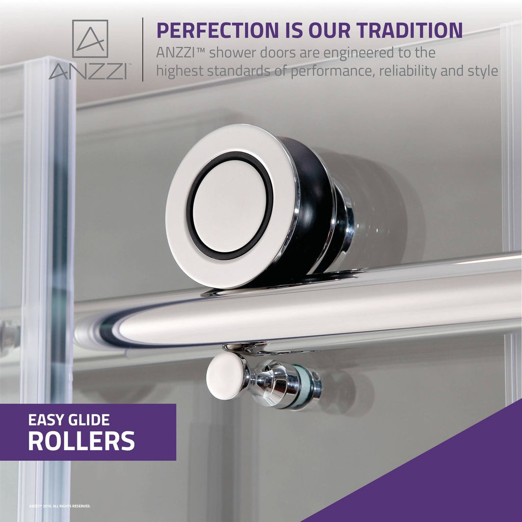Frameless Sliding Tub Door in Matte Black Stainless Steel H26365