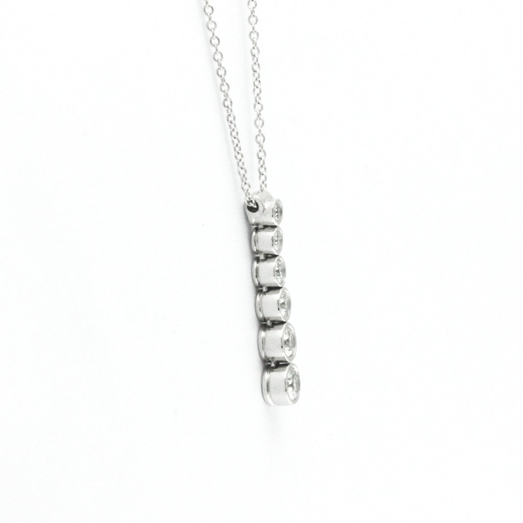 Platinum Diamond Drop Necklace V699