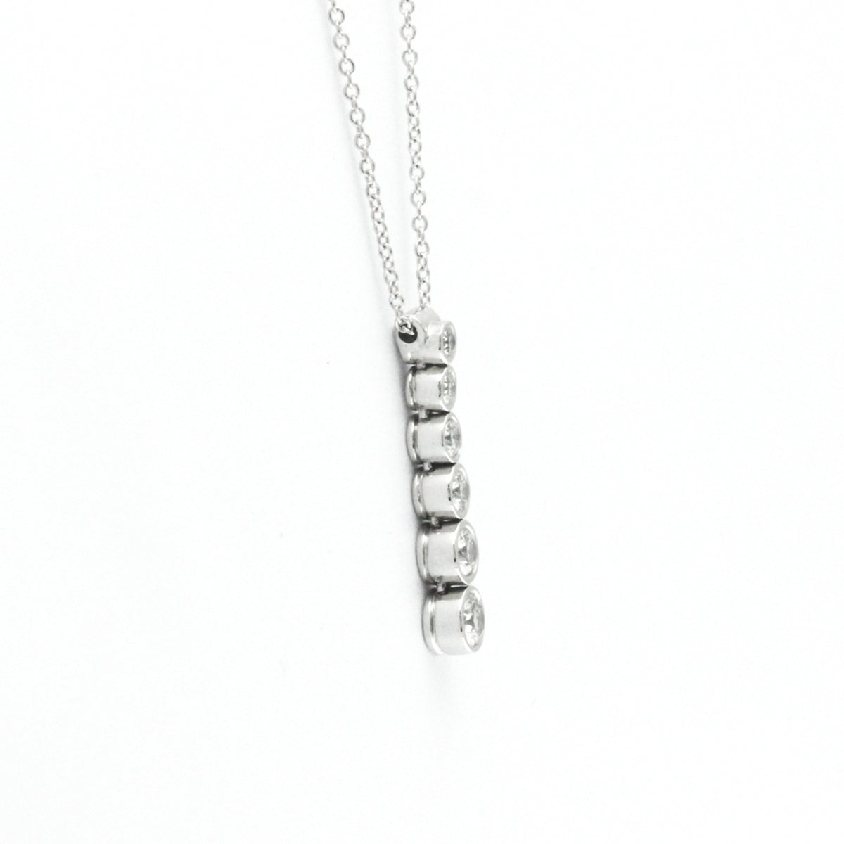 Platinum Diamond Drop Necklace V699