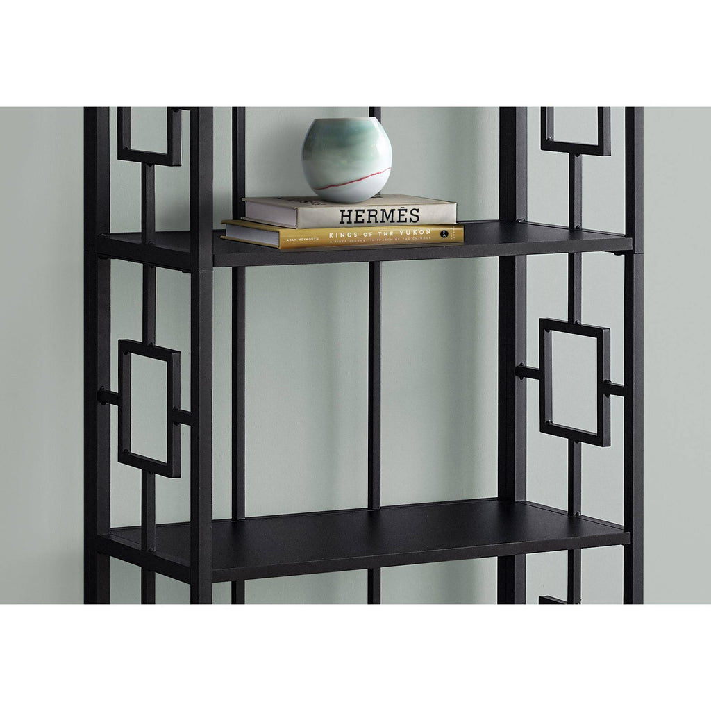 Black Four Tier Etagere Bookcase S625