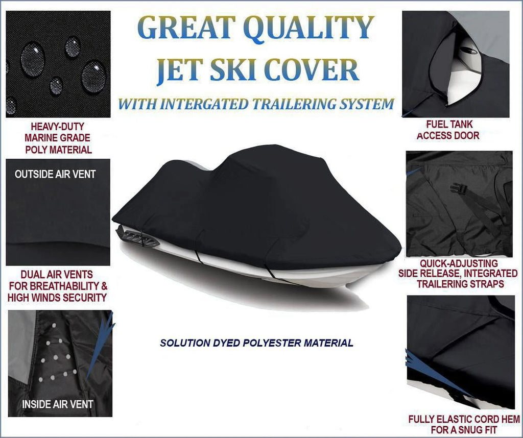 Black 600 Denier Trailerable Jet Ski Cover J599394
