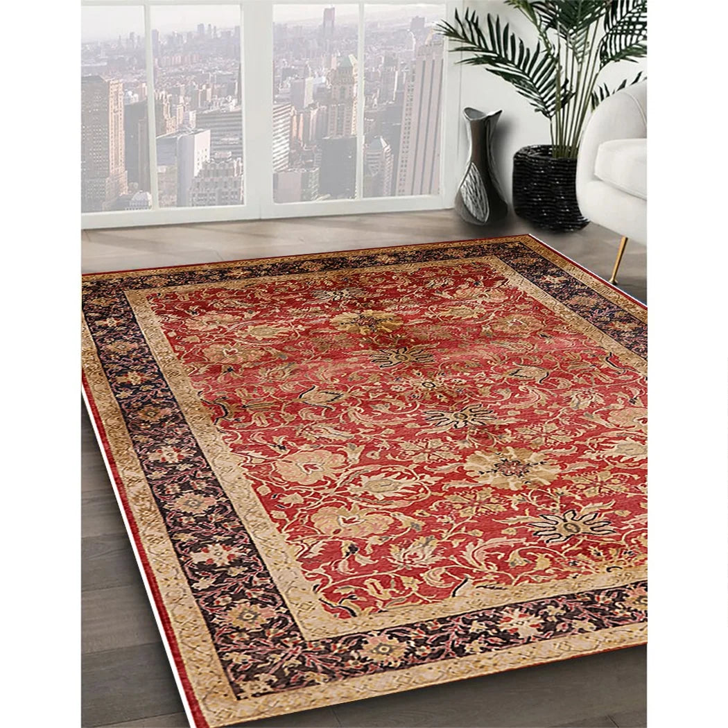 Brown Sand Oriental Area Rug Q671