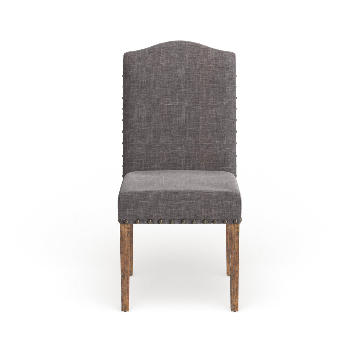 Rustic Brown Fabric Dining Chairs Set of 2 T918