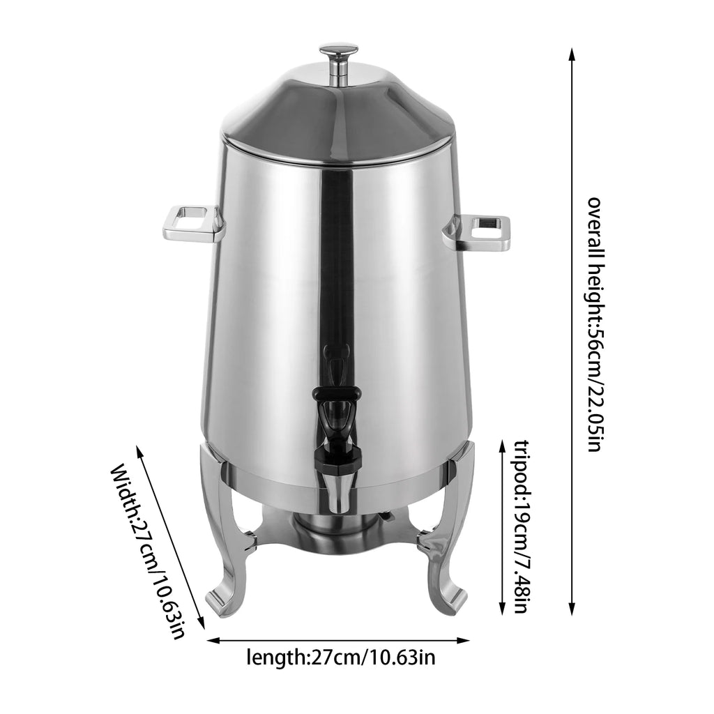3.43 Gallon Insulated Beverage Dispenser with Spigot Stainless Steel O373976