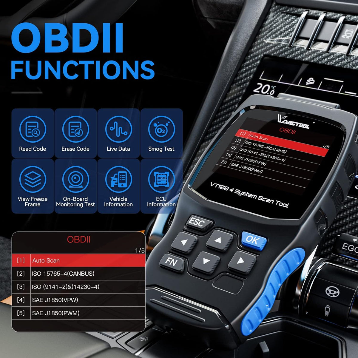 OBD2 Scanner Diagnostic Tool with ABS Bleed Y1599