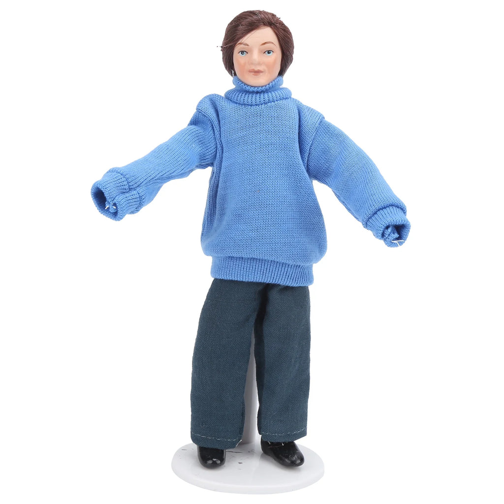 Porcelain Dollhouse People with Rotatable Limbs C664700