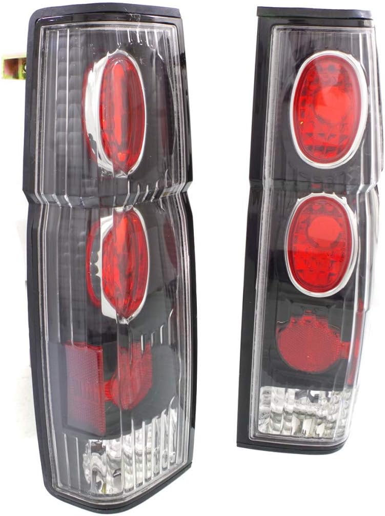Black Clear Lens Tail Light Assembly for Nissan D21 W449