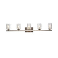 5 Light Bath Sconce with Clear Shade Q6469