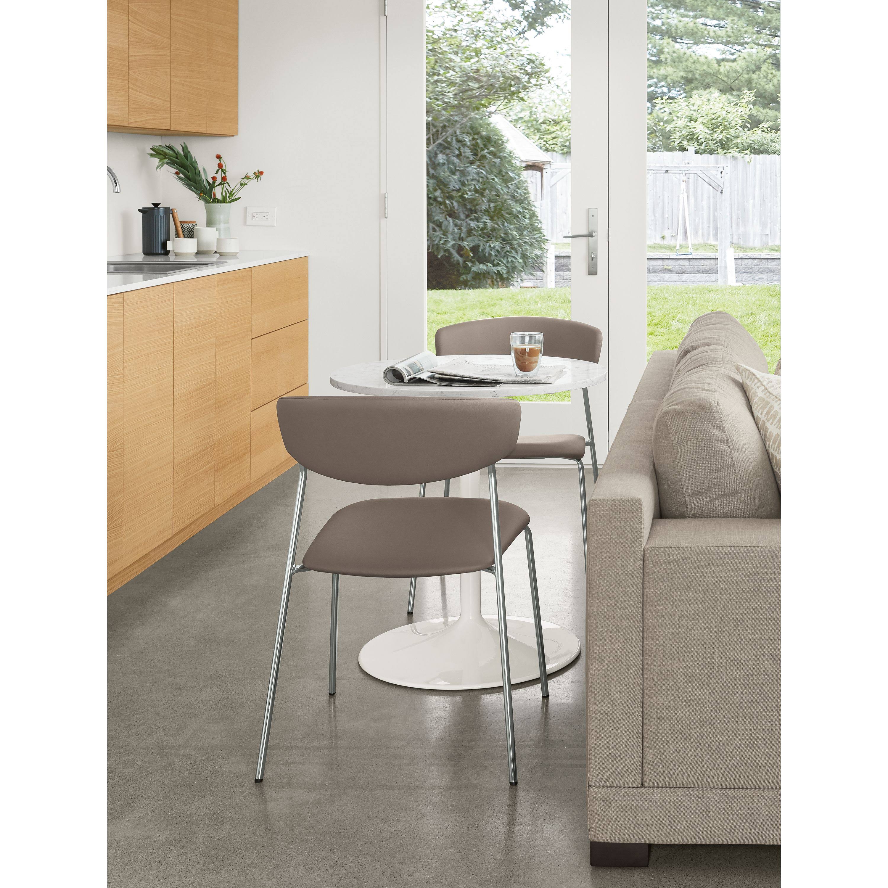 Modern Aria Round Table 27 Diameter in Grey C9418