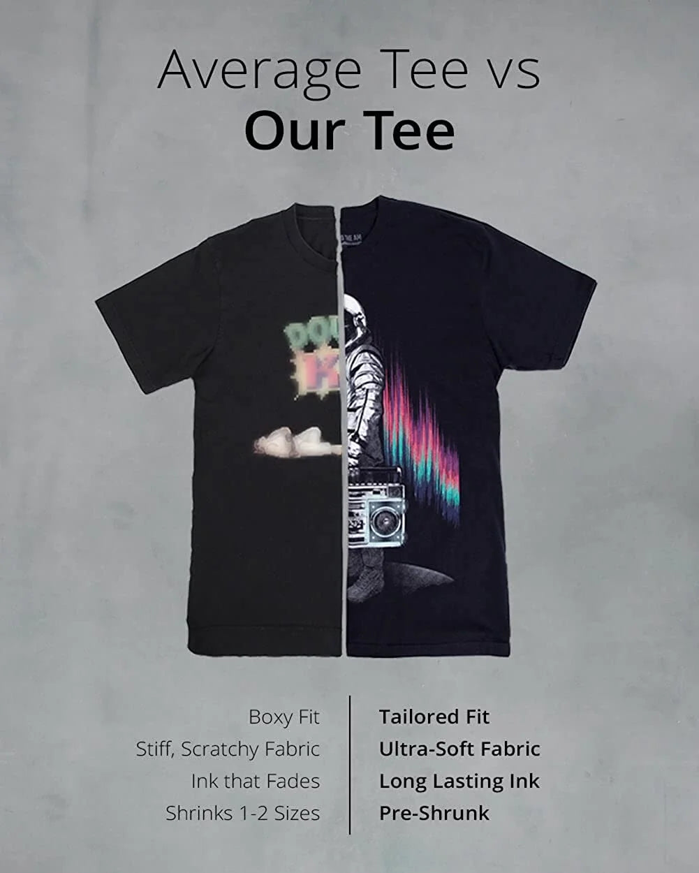 Black Graphic Tees X4010