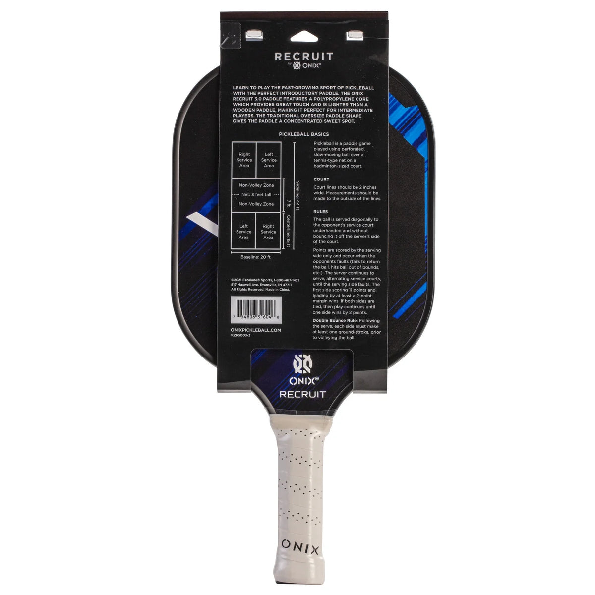 Blue Medium Weight Pickleball Paddle W43092