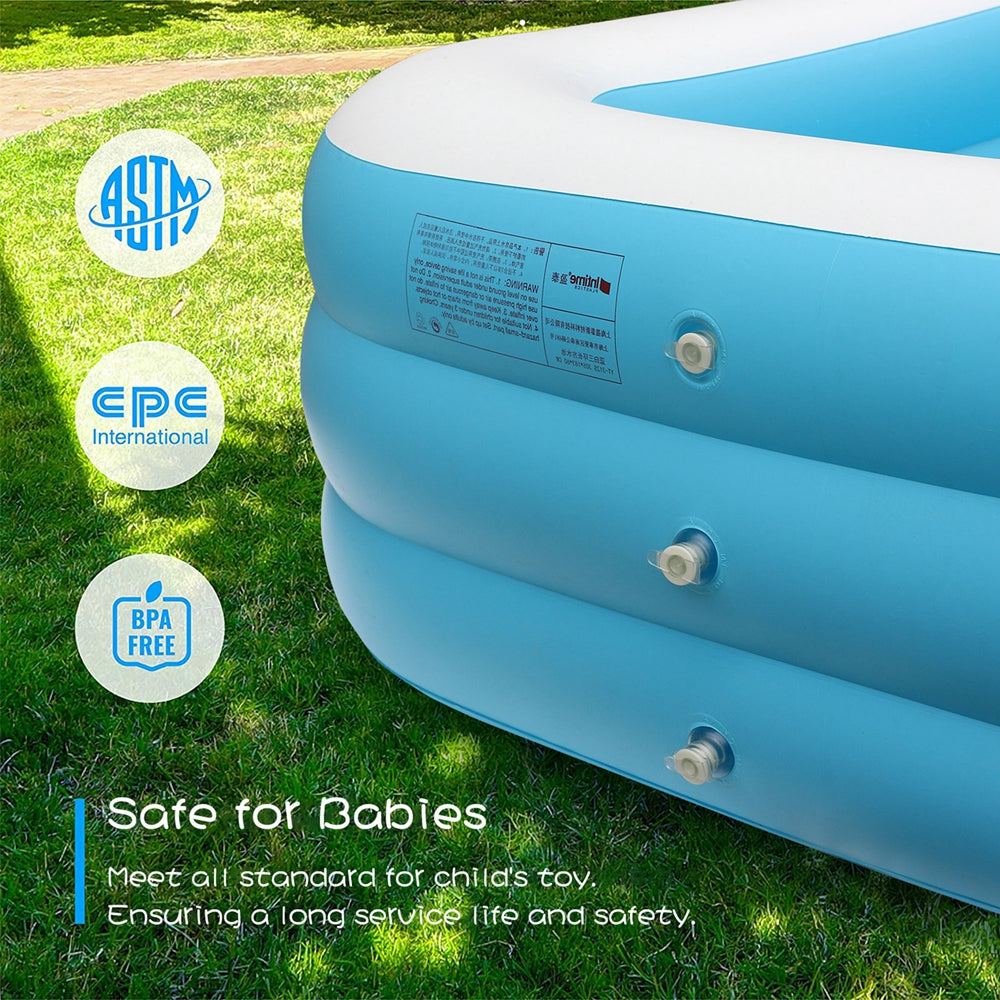 Inflatable Swimming Pool, 103" X 69" X 23" Above Ground F75268
