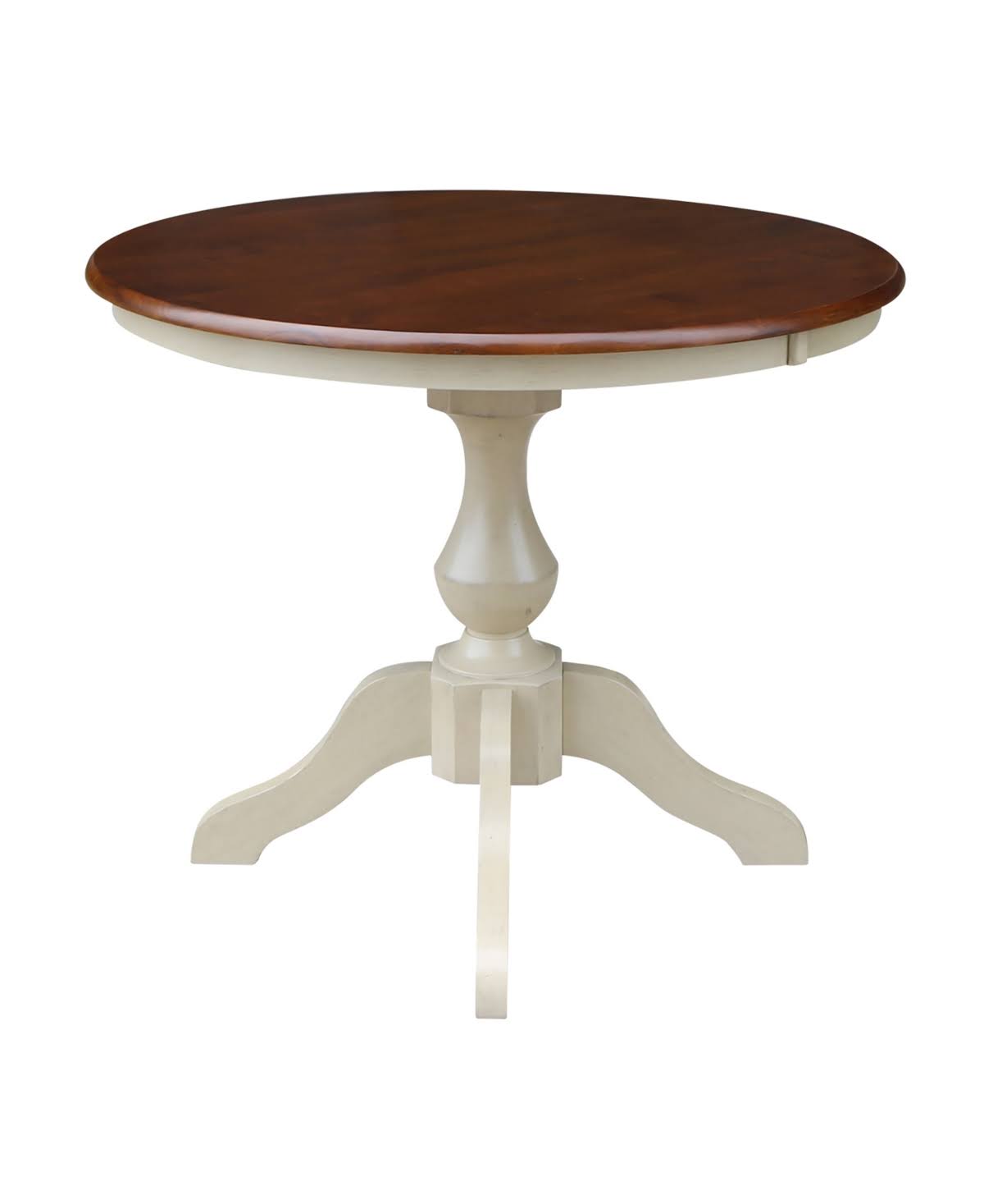 36x22 Round Pedestal Dining Table in Pecan X221049