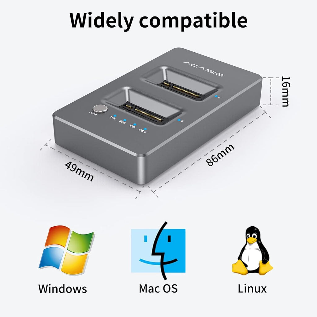 M.2 NVME SSD Enclosure with Offline Clone Q5009