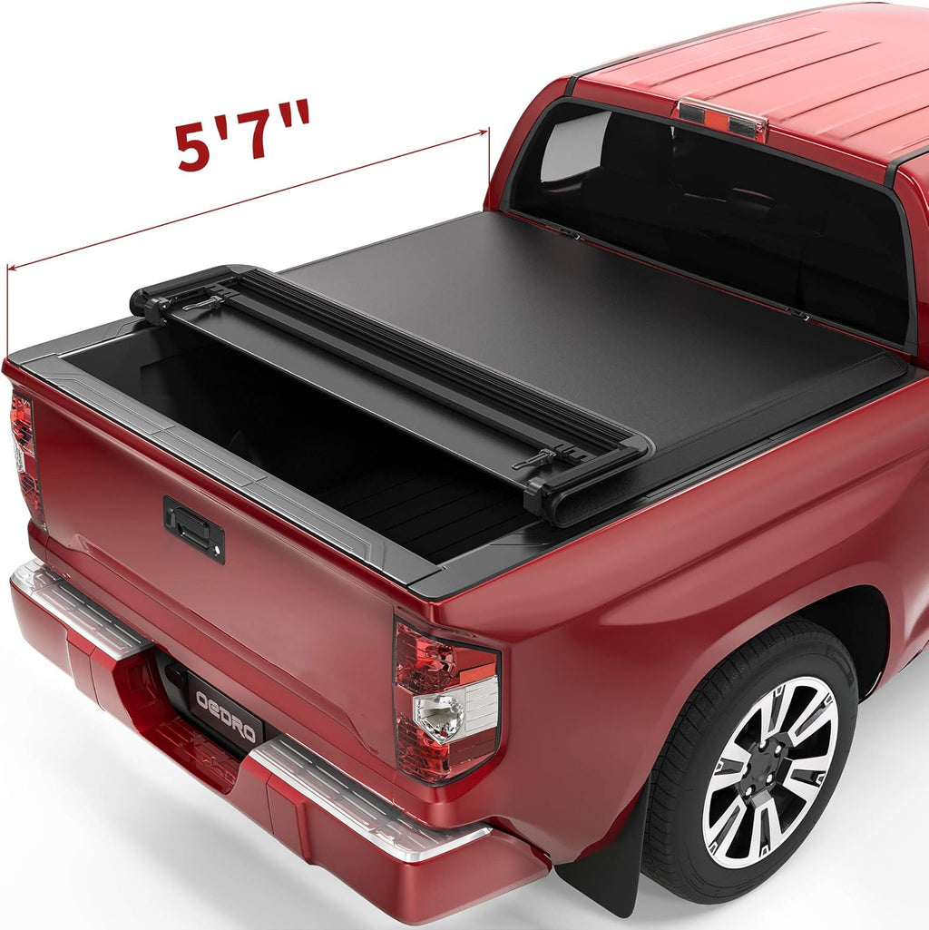 Soft Tri-Fold Truck Bed Tonneau Cover for 2014-2021 Toyota Tundra Fleetside 5.5 ft Bed Z340
