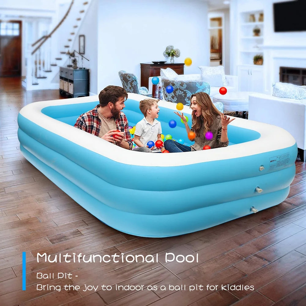Inflatable Swimming Pool, 103" X 69" X 23" Above Ground F75268