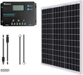 50W Monocrystalline 12V Solar Panel Kit with 10A PWM LCD Charge Controller and USB Ports U54100