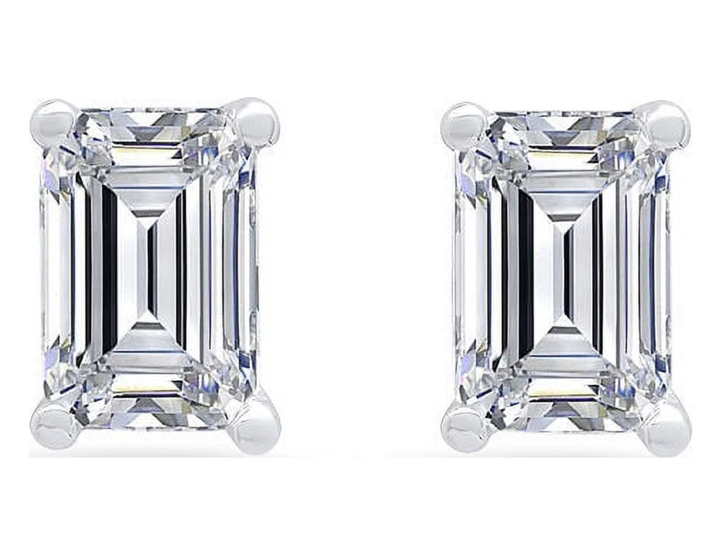 18K White Gold Diamond Stud Earrings R933