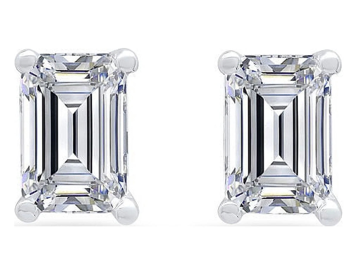 18K White Gold Diamond Stud Earrings R933