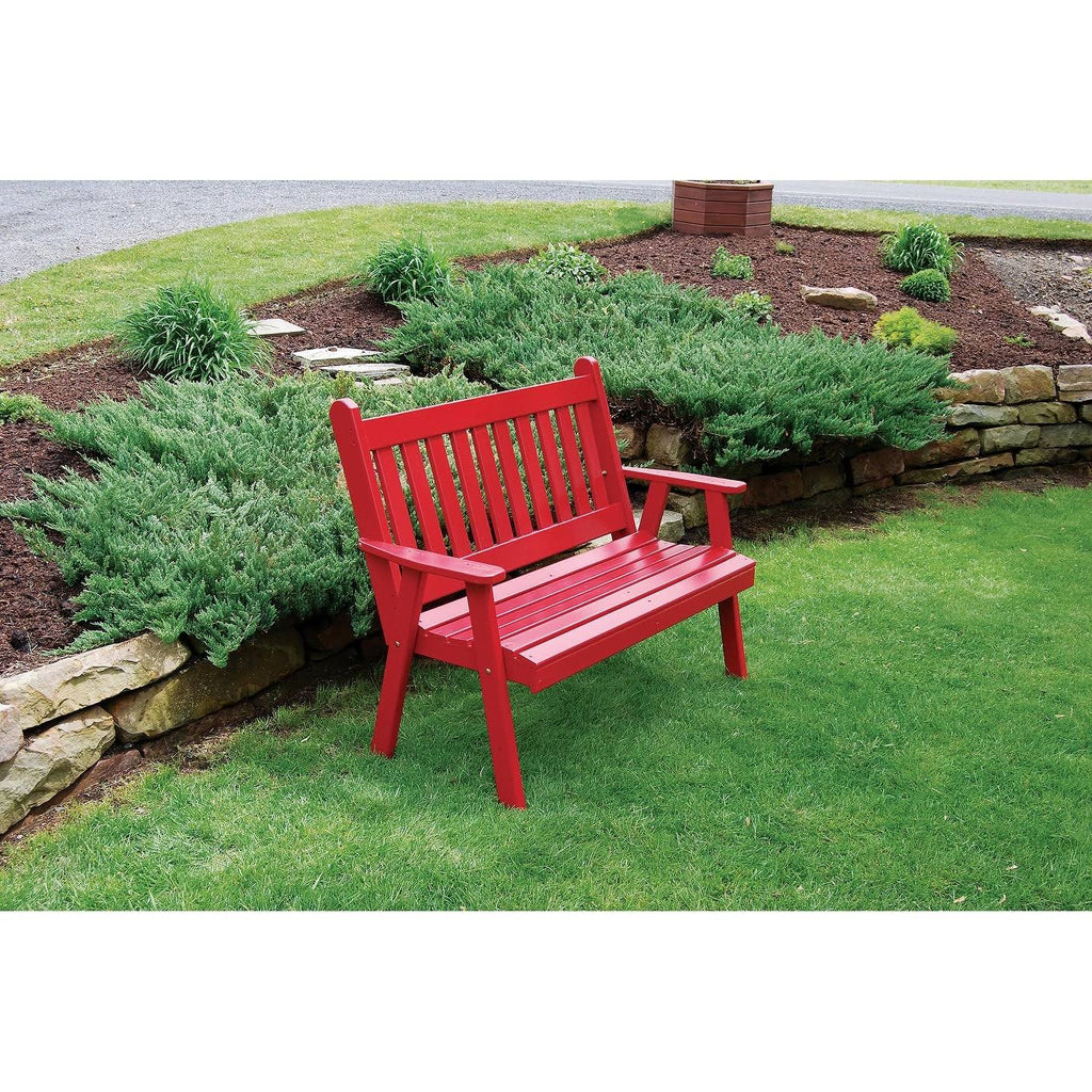 Caribbean Blue Traditional English Garden Bench F217