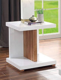 White/Natural Tone End Table U32086