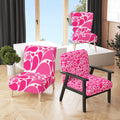 Pink Floral Paisley Upholstered Accent Chair J959