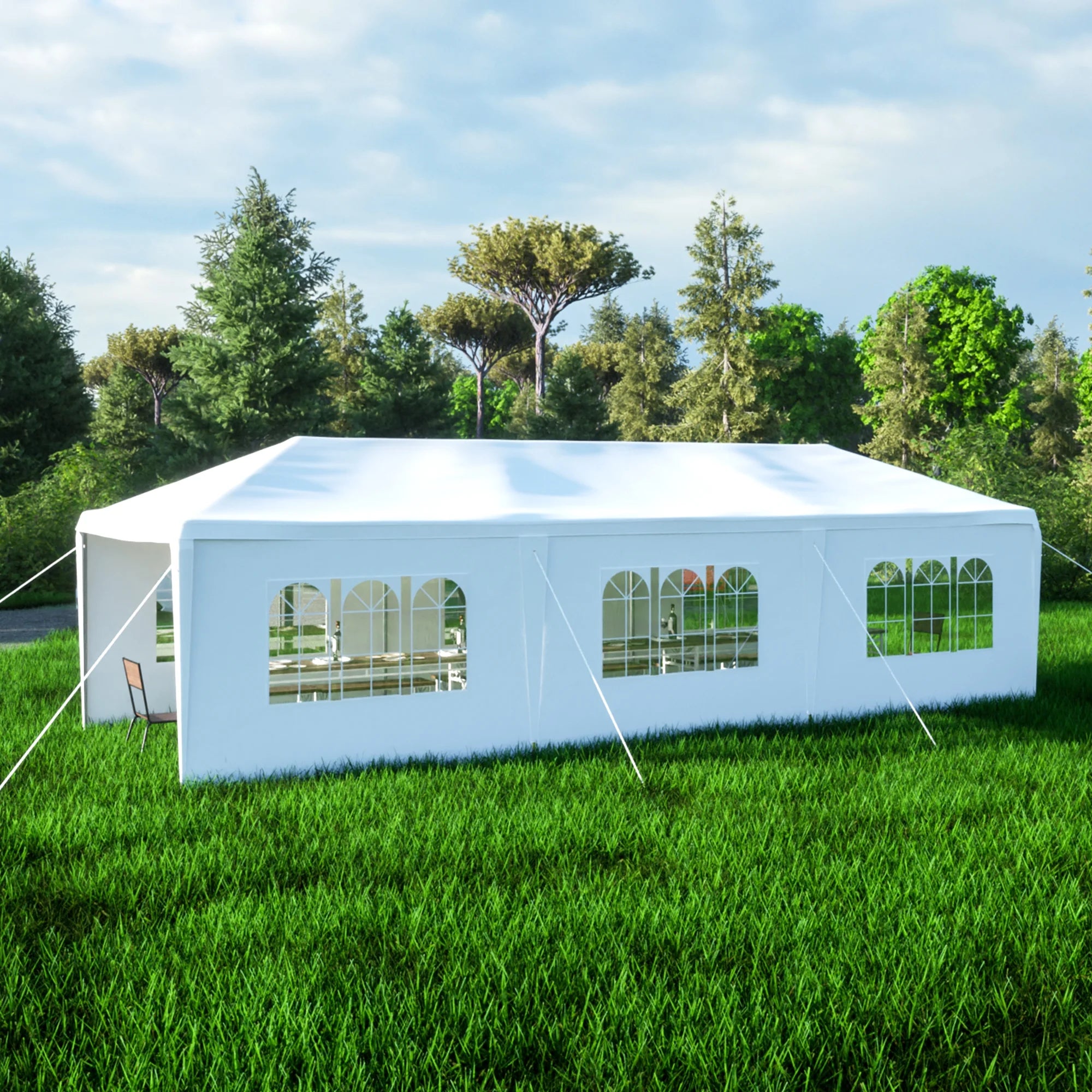 10x30' Outdoor Canopy Tent with 8 Removable Sidewalls M6589
