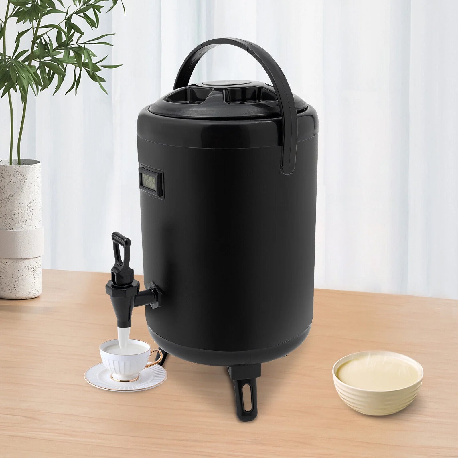 8L/2.11Gal Beverage Dispenser with Spigot & Thermometer U306
