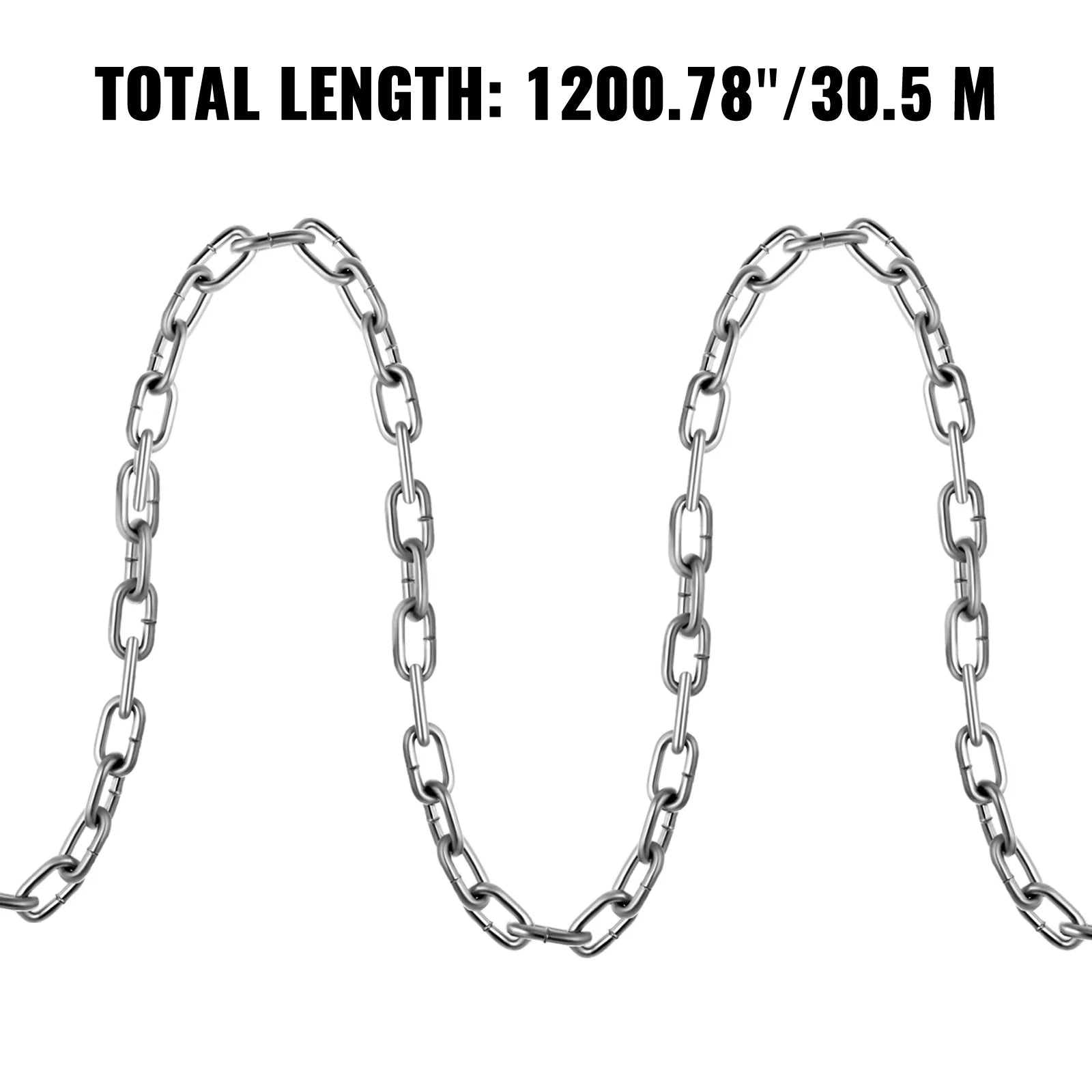 Zinc Plated Grade 30 Proof Coil Chain 0.25 Inch by 100Ft U584